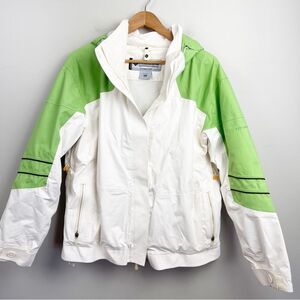 Columbia Titanium Omnitech Waterproof Breathable White Full Zip Jacket Womens XL